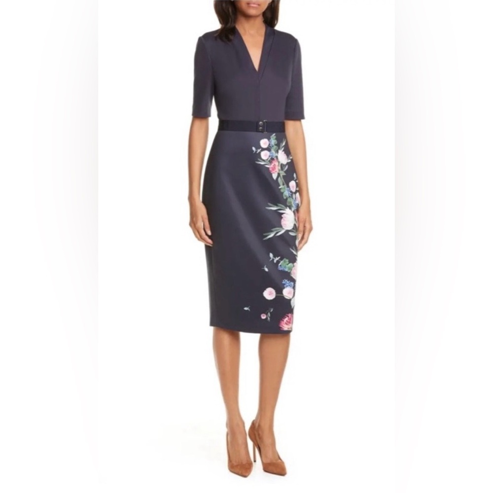 Ted Baker London Norraa Fantasia Body Con Floral Dress